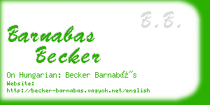 barnabas becker business card